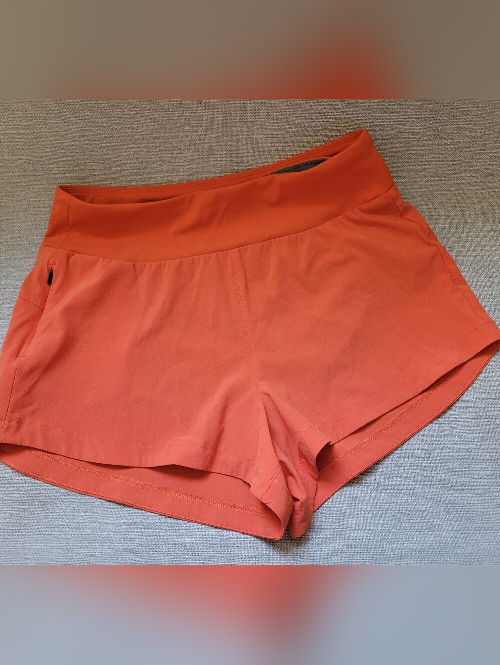 Free Fly Women Sm Bamboo Lined Active Breeze Short 3” Tigerlily Orange Running - Picture 2 of 16